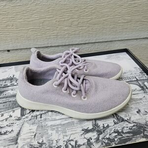 allbirds light purple Wool Runners white midsole size 9